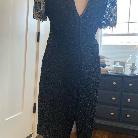 Laurence Kazar evening dress fully beaded. Size xl. New Years Eve attire. - Picture 5 of 15